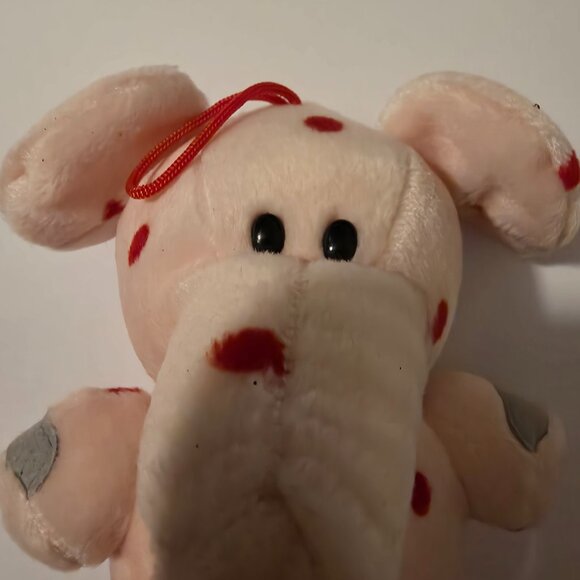 Rudolph Misfit Pink Spotted Elephant beanie, Stuffins, CVS, 7", 1998 - Picture 2 of 4